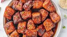 Honey Garlic Salmon Bites