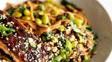 Honey Garlic Salmon Stir Fry Noodles