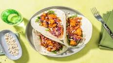 Honey Gochujang Chicken Tacos with Sambal Slaw, Rocket and Peanuts