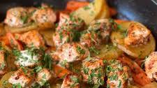 Honey Mustard Salmon Bites and Veggies
