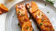 Honey Orange Juice Glazed Salmon