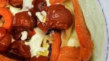 Honey Roasted Tomatoes with Habanero Avocado Crema