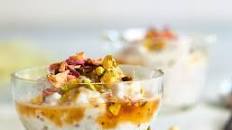 Honey-Rose Rice Pudding with Pistachio-Cardamom Crumble