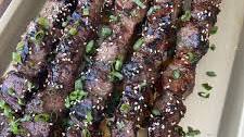 Honey and Ginger Beef Skewers