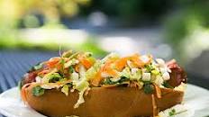 Hot Dogs with Sriracha and Asian-Inspired Slaw