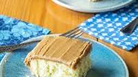 Hot Milk Cake with Brown Sugar Icing