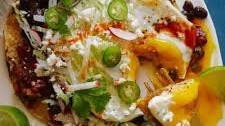 Huevos Rancheros with Black Beans and Chipotle Salsa