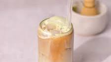 Iced Matcha Coffee Latte (blended and high protein option!)