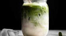Iced Matcha Latte with Oat Milk