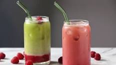 Iced Raspberry Matcha Latte