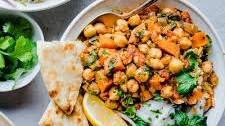 Indian Chickpea Sweet Potato Stew (Vegan, Gluten-Free)