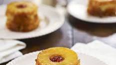 Individual coconut & pineapple upside-down cakes