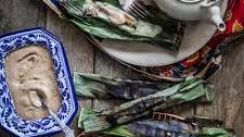 Indonesian Otak Otak (Grilled fish cake in banana leaves)