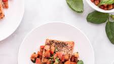 Italian Salmon with Tomato Basil Salsa