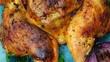 Juicy Grilled Whole Chicken, Mediterranean-style