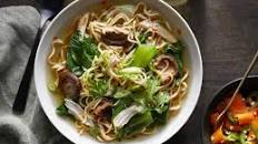 Leftover Roast Turkey and Chinese Egg Noodle Soup