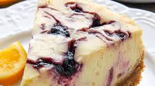 Lemon Blueberry Swirl Cheesecake