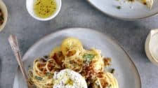 Lemon Butter Pasta with Burrata Cheese
