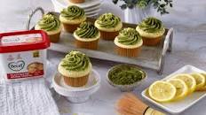 Lemon Cupcakes with Dairy Free Matcha Buttercream