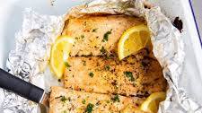 Lemon Garlic Butter Salmon Baked in Foil