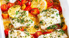 Lemon Herb Butter Baked Cod