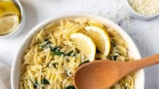 Lemon Orzo with Spinach