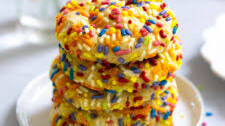 Lemon Rainbow Sprinkle Cookies