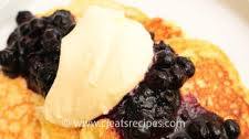Lemon Ricotta Pancakes with Blueberry Compote