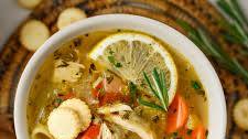 Lemon Rosemary Chicken Noodle Soup