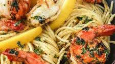 Lemon Spaghetti with shrimp