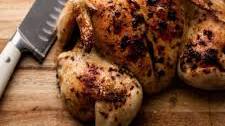Lemon and Garlic Spatchcocked Chicken