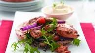 Lemon pepper chicken pitas