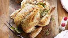 Lemon & thyme butter-basted roast chicken & gravy