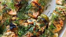 Lemongrass Salmon Skewers
