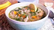 Lemony Chicken/Turkey Soup with Orzo & Dill (Grain Free)