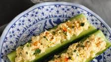 Light Egg Salad Cucumber Boats Recipe
