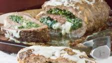 Low Carb Cheesy Spinach Stuffed Meatloaf
