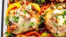 Low Carb Lasagna Stuffed Peppers