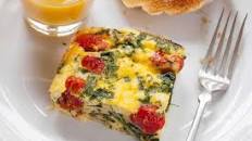 Make-Ahead Frittata Squares with Spinach, Tomatoes, and Feta