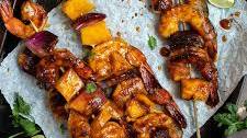 Mango BBQ Shrimp Skewers