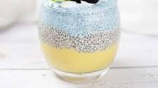 Mango Chia Pudding with Coconut & Blueberries