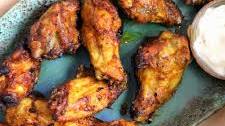 Mango Chili Chicken Wings with Garlic Lime Dip