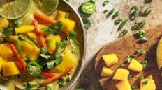 Mango Coconut Curry Soup