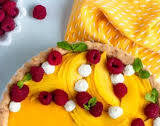 Mango Curd Tart with a Coconut Crust