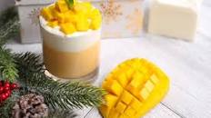 Mango Mousse with whipped cream
