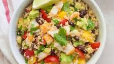 Mango Quinoa Salad with shrimp