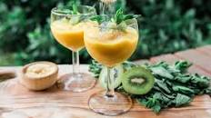 Mango Sorbet with Kiwi & Rum
