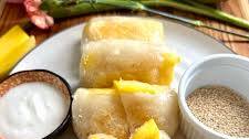 Mango Sticky Rice in Crispy Rice Paper
