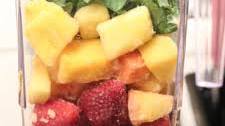 Mango, Strawberry Green Smoothie