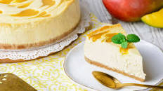 Mango Swirl Cheesecake
